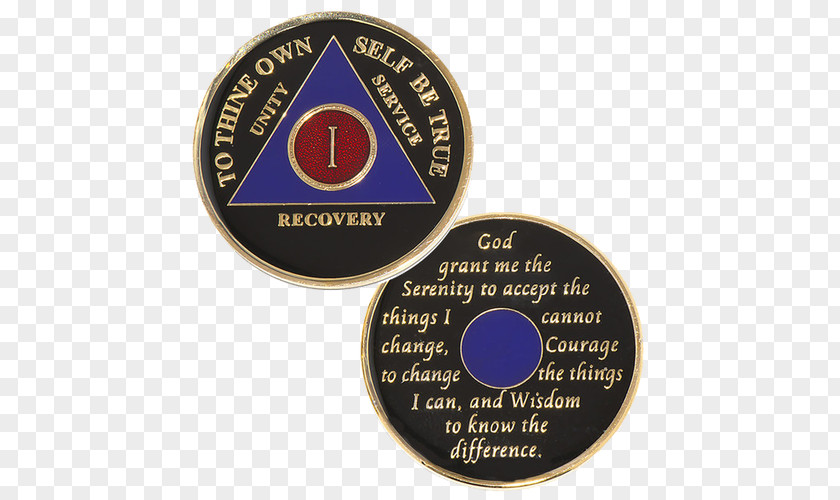 Medal Sobriety Coin Alcoholics Anonymous Alcoholism Bill W. And Dr. Bob PNG