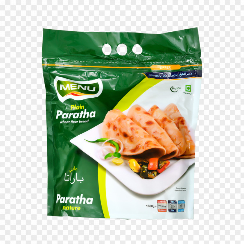 Menu Vegetarian Cuisine Paratha Frozen Food Recipe PNG