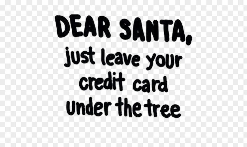 Santa Claus Shopping Quotation Christmas Saying PNG