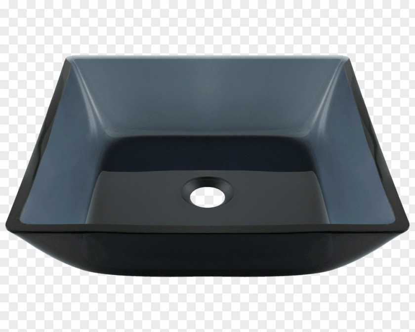 Black Hole Bowl Sink Bathroom Toughened Glass PNG