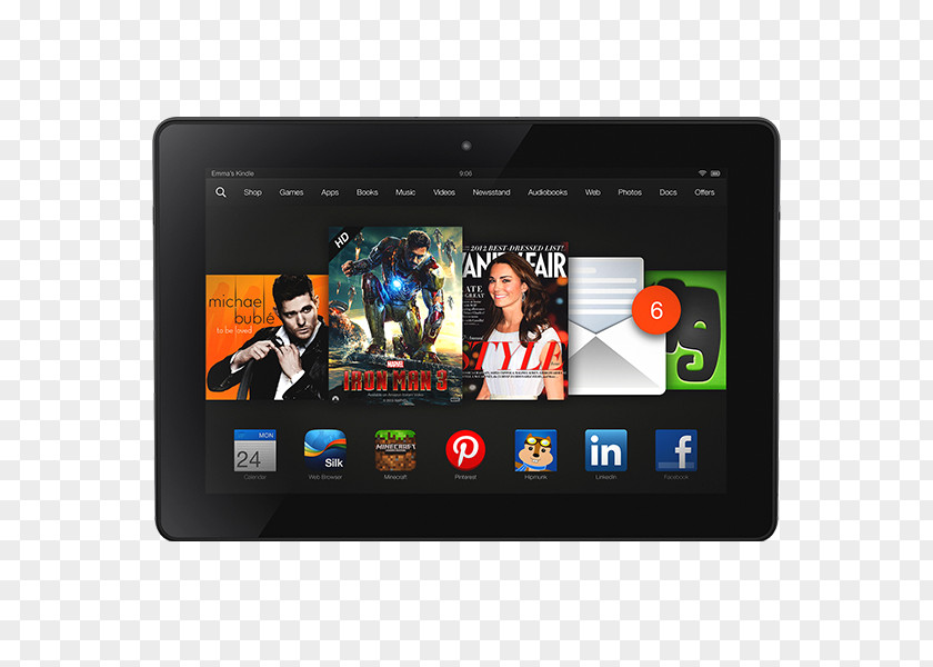 Bon Fire Amazon Kindle HDX 7 3rd Generation Amazon.com 8.9 PNG