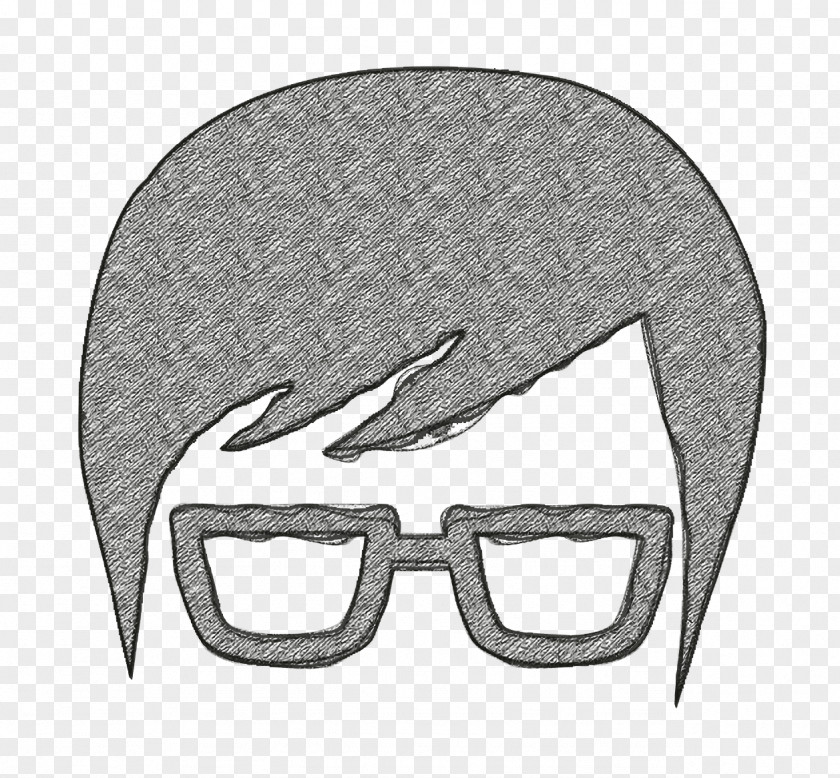 People Icon Hair Face With And Eyeglasses PNG
