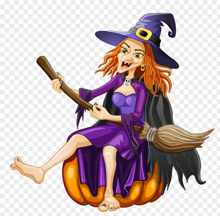 Halloween Witch With Pumpkin Clipart Witchcraft Clip Art PNG