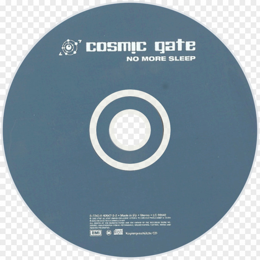 No Sleep Compact Disc Not Enough Time Cosmic Gate PNG