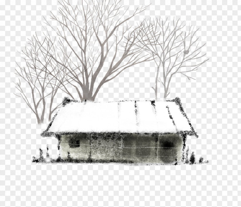Winter House With Trees Creatives Tree PNG