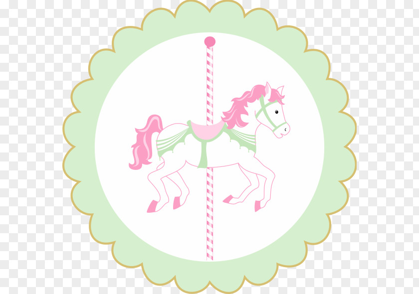 Carrossel Encantado Paper Carousel Party Horse Convite PNG