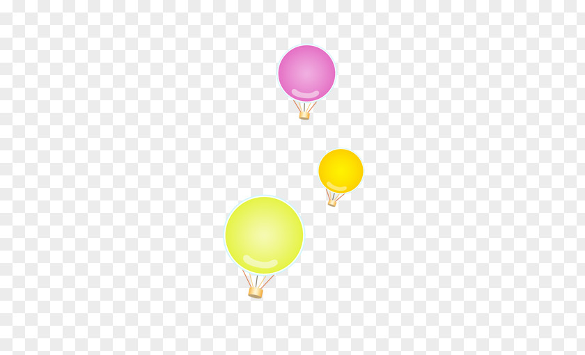 Hot Air Balloon Yellow Pattern PNG