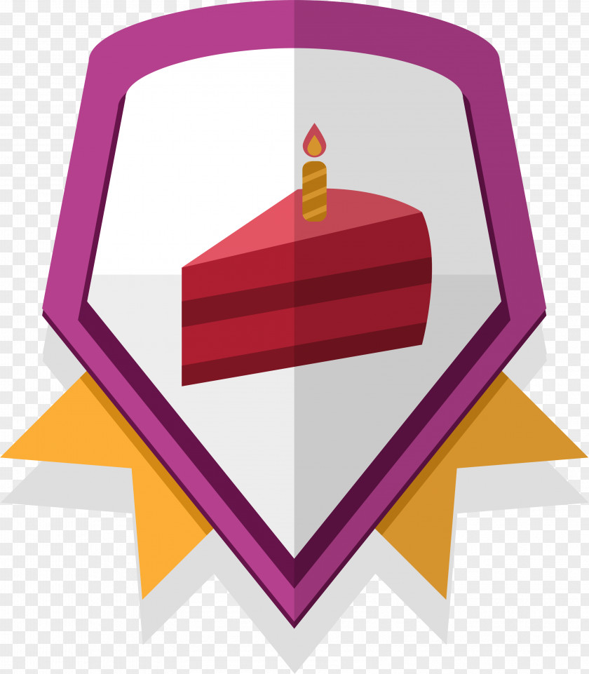 Purple Birthday Badge Sticker Clip Art PNG