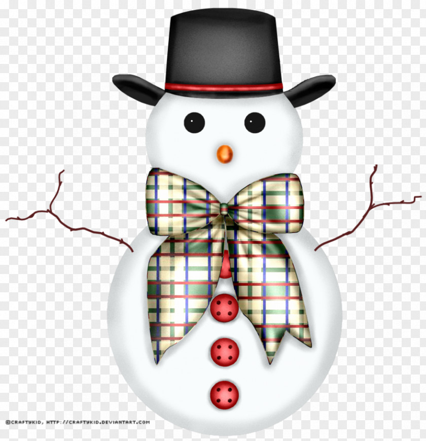 Simple Snowman Christmas Ornament PNG