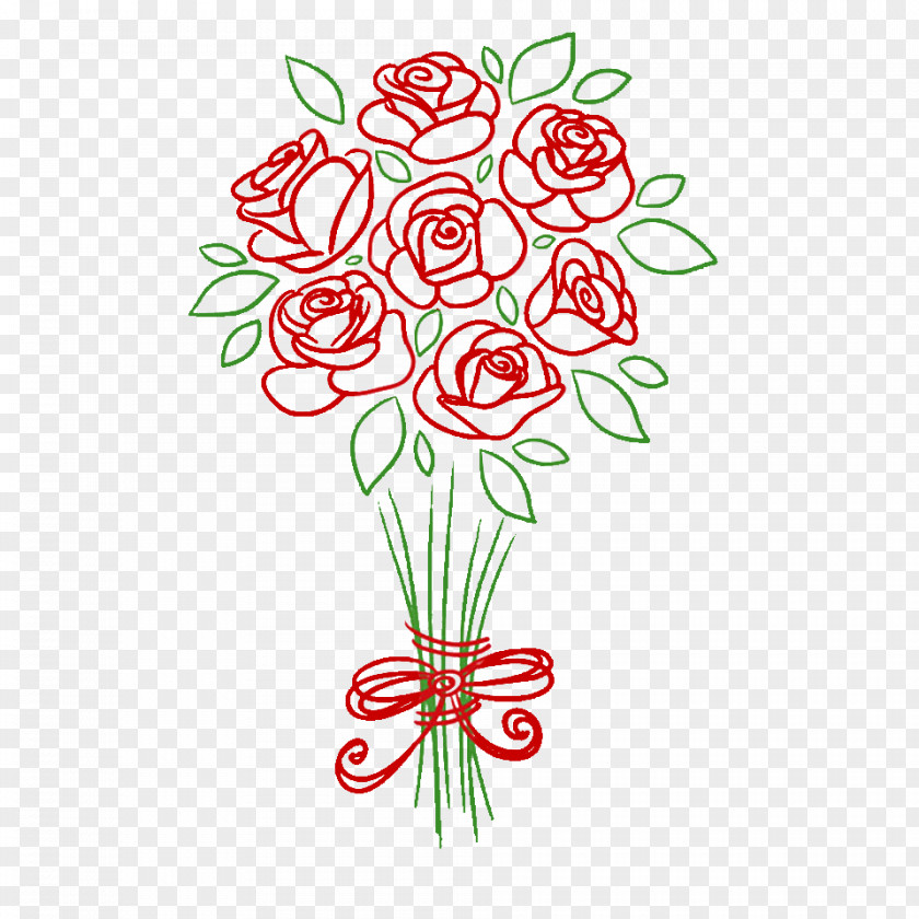 Singlet Rose Bouquet Beach Flower Nosegay Illustration PNG