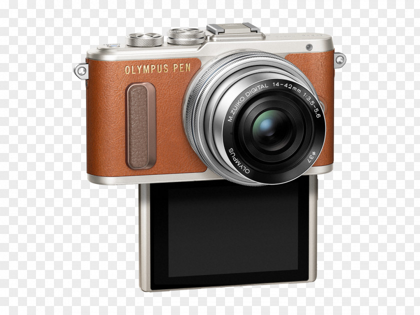 Camera Olympus Pen E-PL 8 EZ Double Zoom Kit [Brown][International Version, No Warranty] Mirrorless Interchangeable-lens 14-42 Mm Lens [Brown] PNG