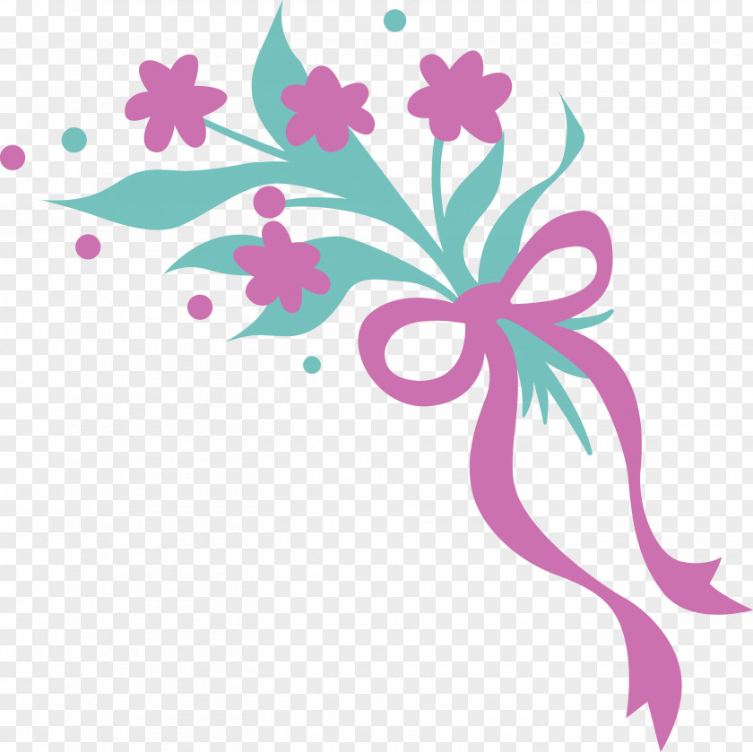 Magenta Flower Background Floral PNG