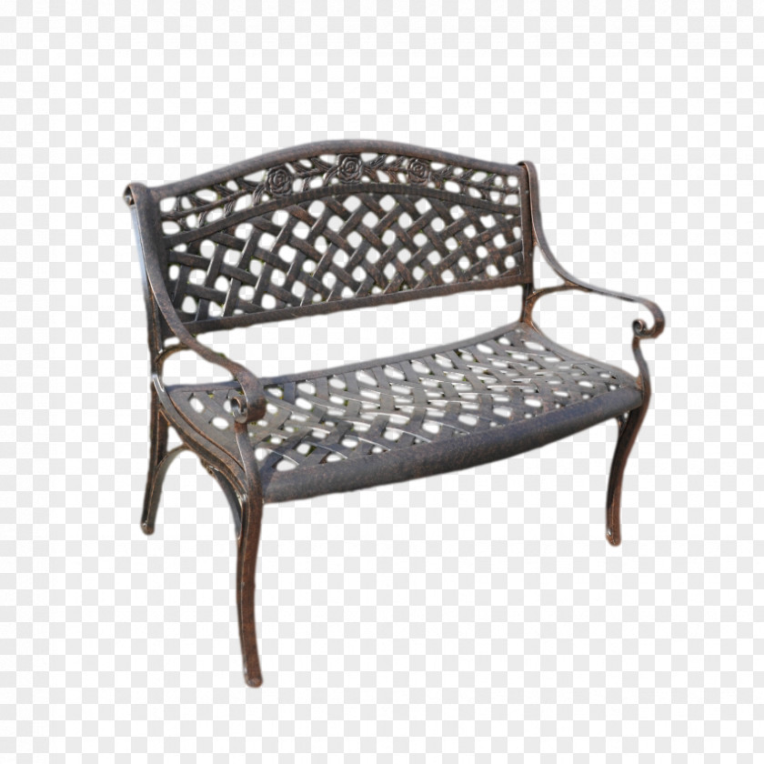 Table Bench Garden Furniture Wrought Iron PNG