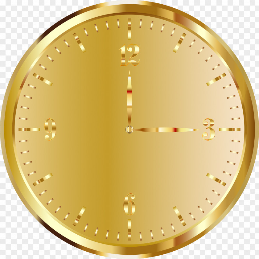 Watches Clock Face Alarm Clocks Gold Clip Art PNG