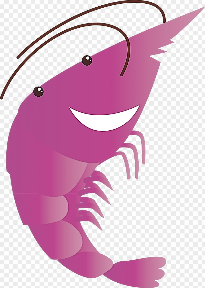 Cartoon Pink Fish Shrimp PNG