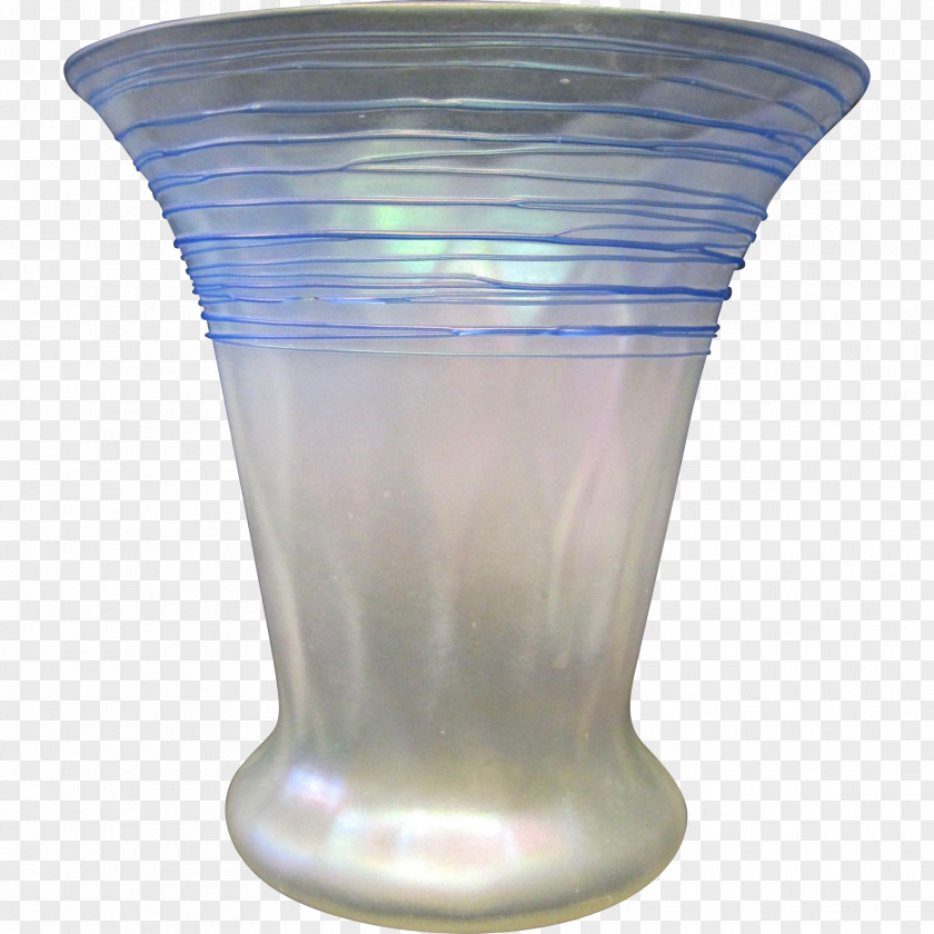 Clear Glass Vase Cobalt Blue PNG