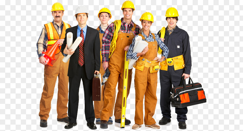 Construction Worker Foreman Laborer Hard Hats Architectural Engineering PNG