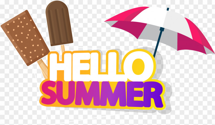 Hello Summer Brand Logo Typeface Illustration PNG