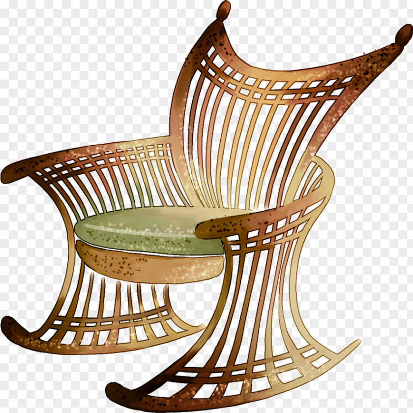 Lovely Illustrator Classical Chair Rattan Illustration PNG