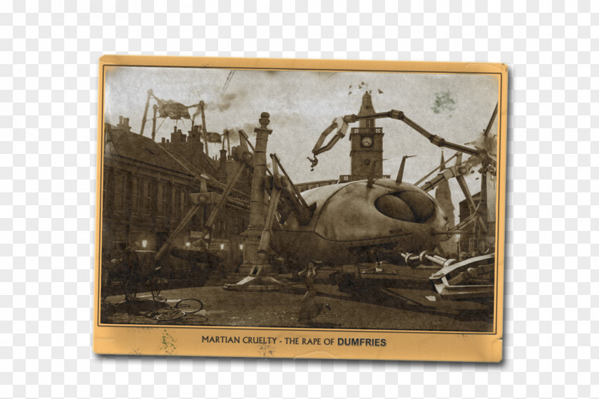 Vintage Postcards Jeff Wayne's The War Of Worlds Horsell Common Musical Version Fighting Machine PNG