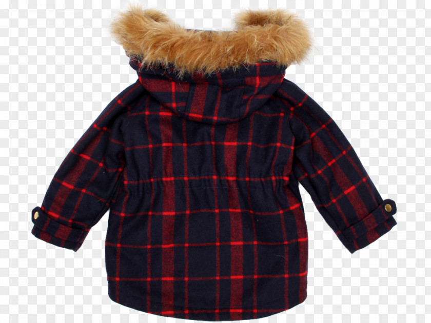 Fox Fur Jacket With Hood Mini Rodini AB Coat Tartan Wool Parka PNG