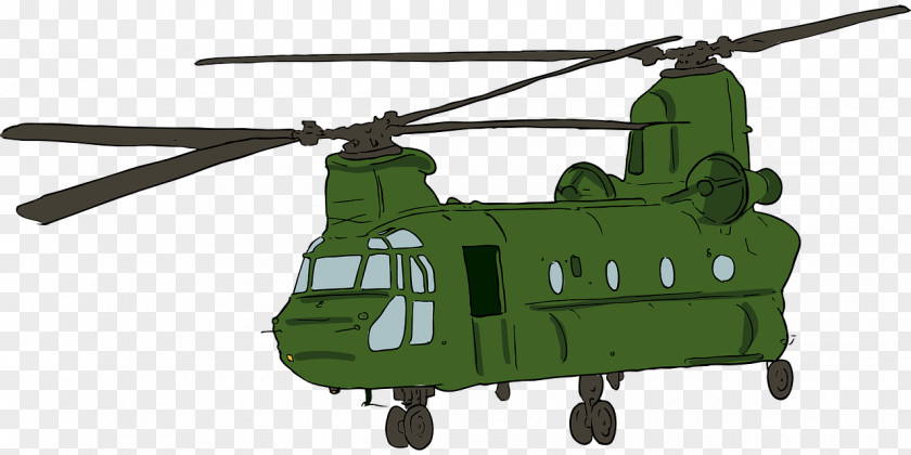 Green Helicopter Military Boeing CH-47 Chinook AH-64 Apache Clip Art PNG