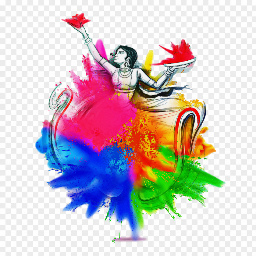 Holi Happy Colorful PNG