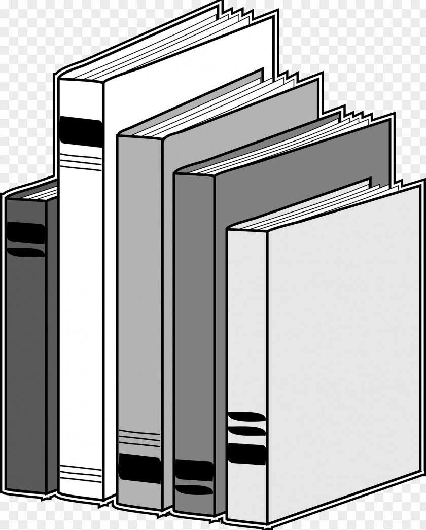 Gray Books Bookcase Clip Art PNG