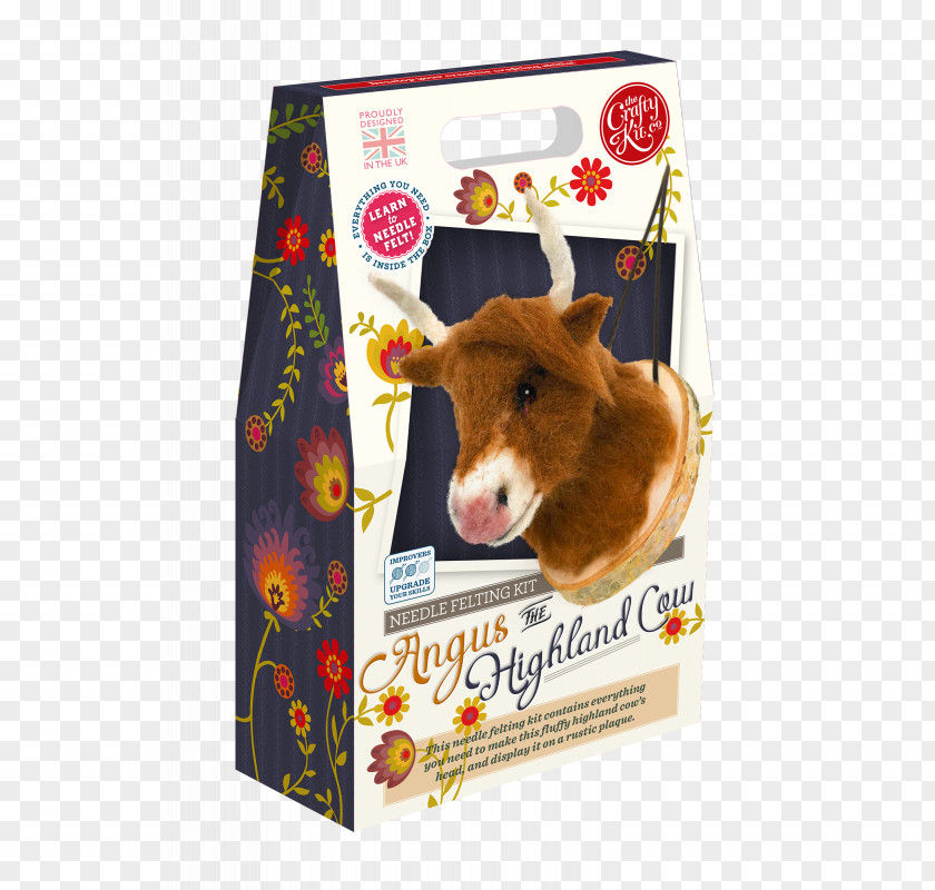 Highland Cow Cattle Angus Felt Craft Knitting PNG