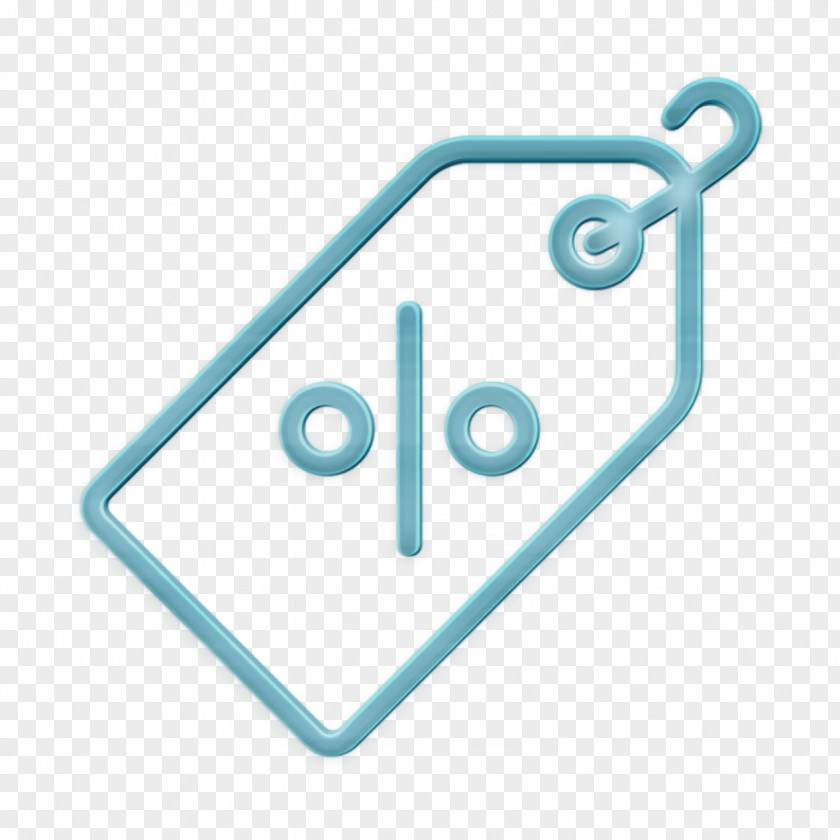 Turquoise Tag Icon Discount Ecommerce PNG
