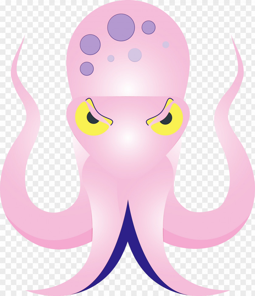 Octopus Pink Cartoon Giant Pacific PNG