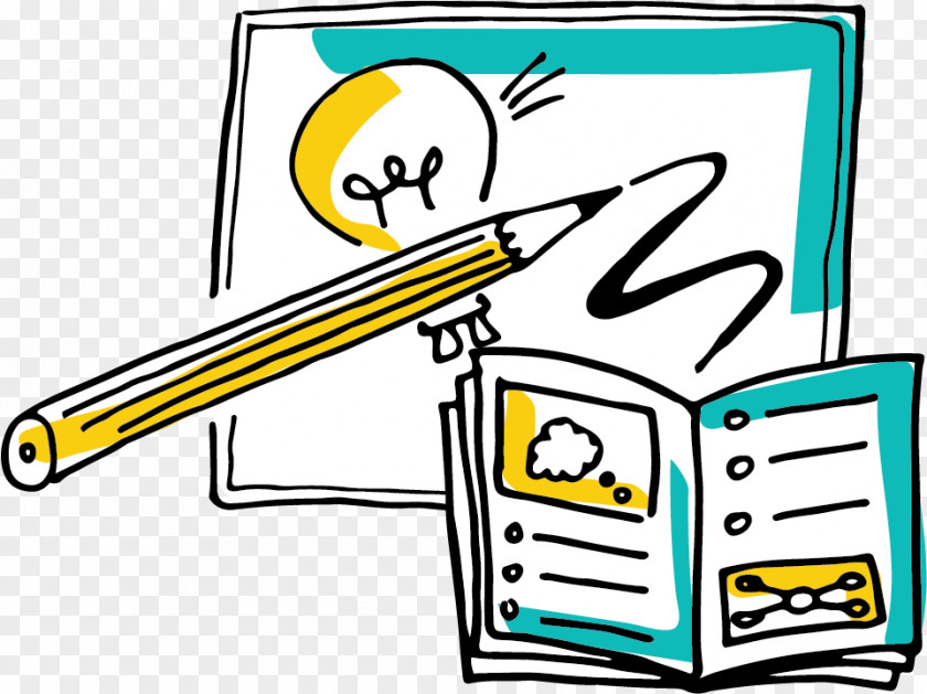 Yellow Graphic Facilitation Background PNG