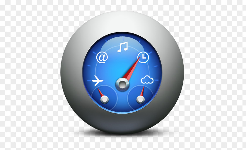 Dashboard Alarm Clock Electric Blue Sphere PNG