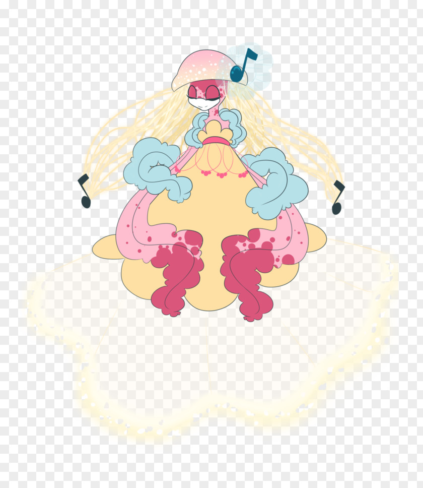 Cartoon Jellyfish Character Pink M Clip Art PNG