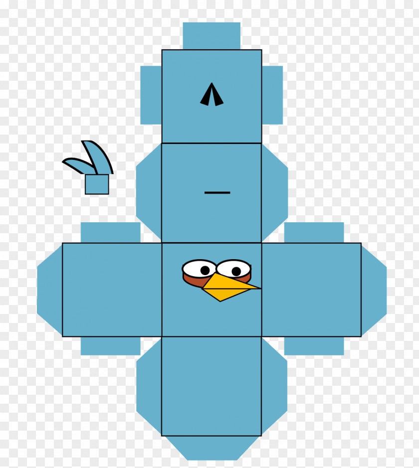 Angry Birds Blue Paper Model Angle Clip Art PNG