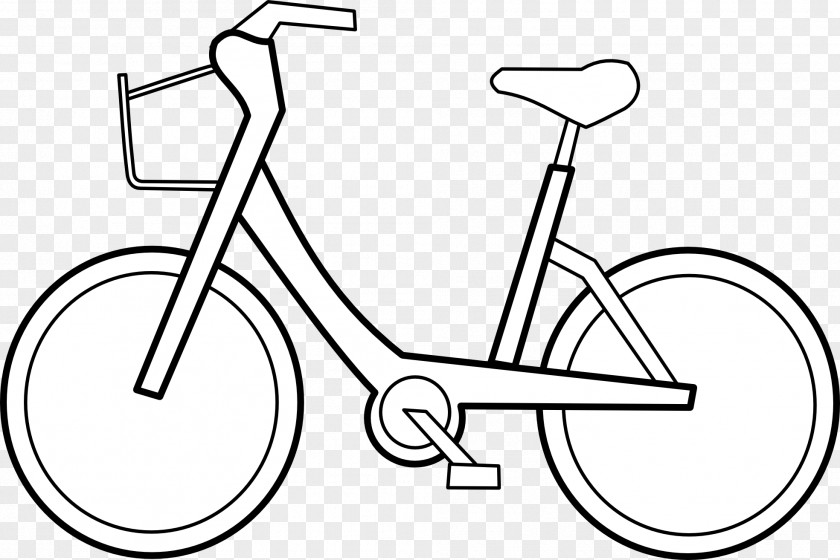 Image Of Bicycle Cycling Black And White Clip Art PNG