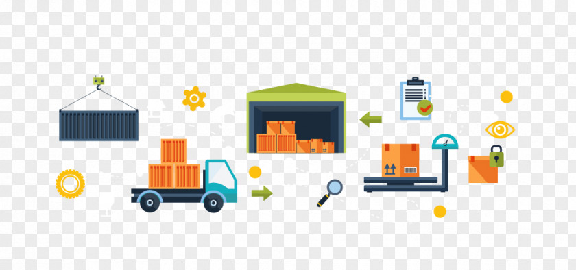 Vector Forklift Truck Logistics Warehouse Cargo Train Icon PNG