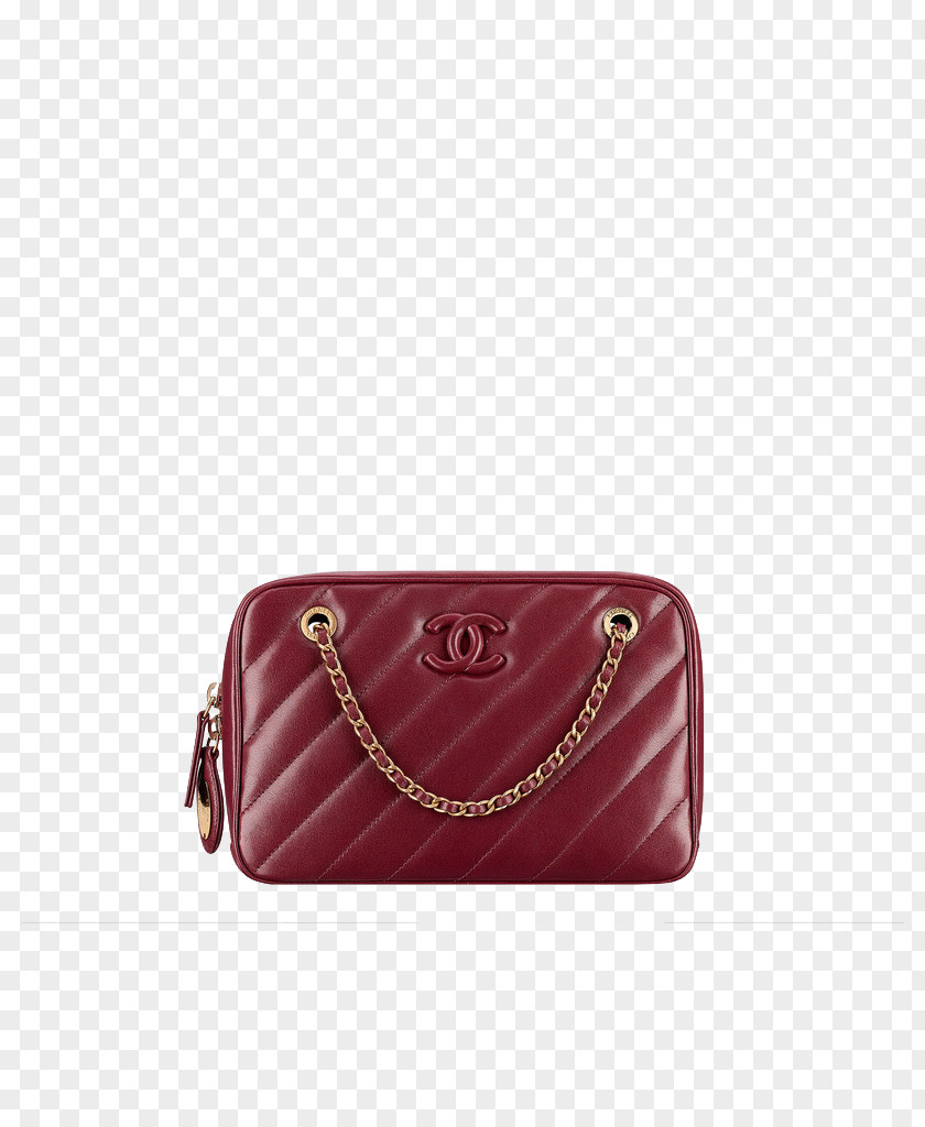 CHANEL Red Leather Bag Female Models Chanel Handbag Fashion PNG