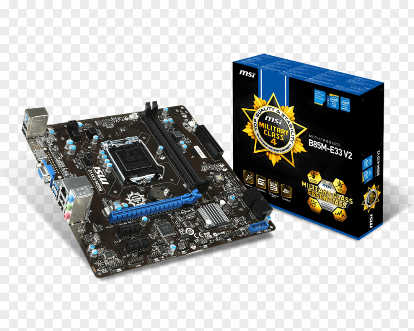 Intel Motherboard LGA 1150 MSI H81M-P33 CPU Socket PNG