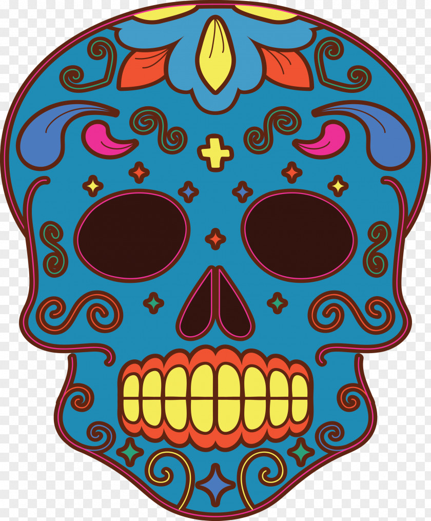 Day Of The Dead Día De Muertos Skull PNG