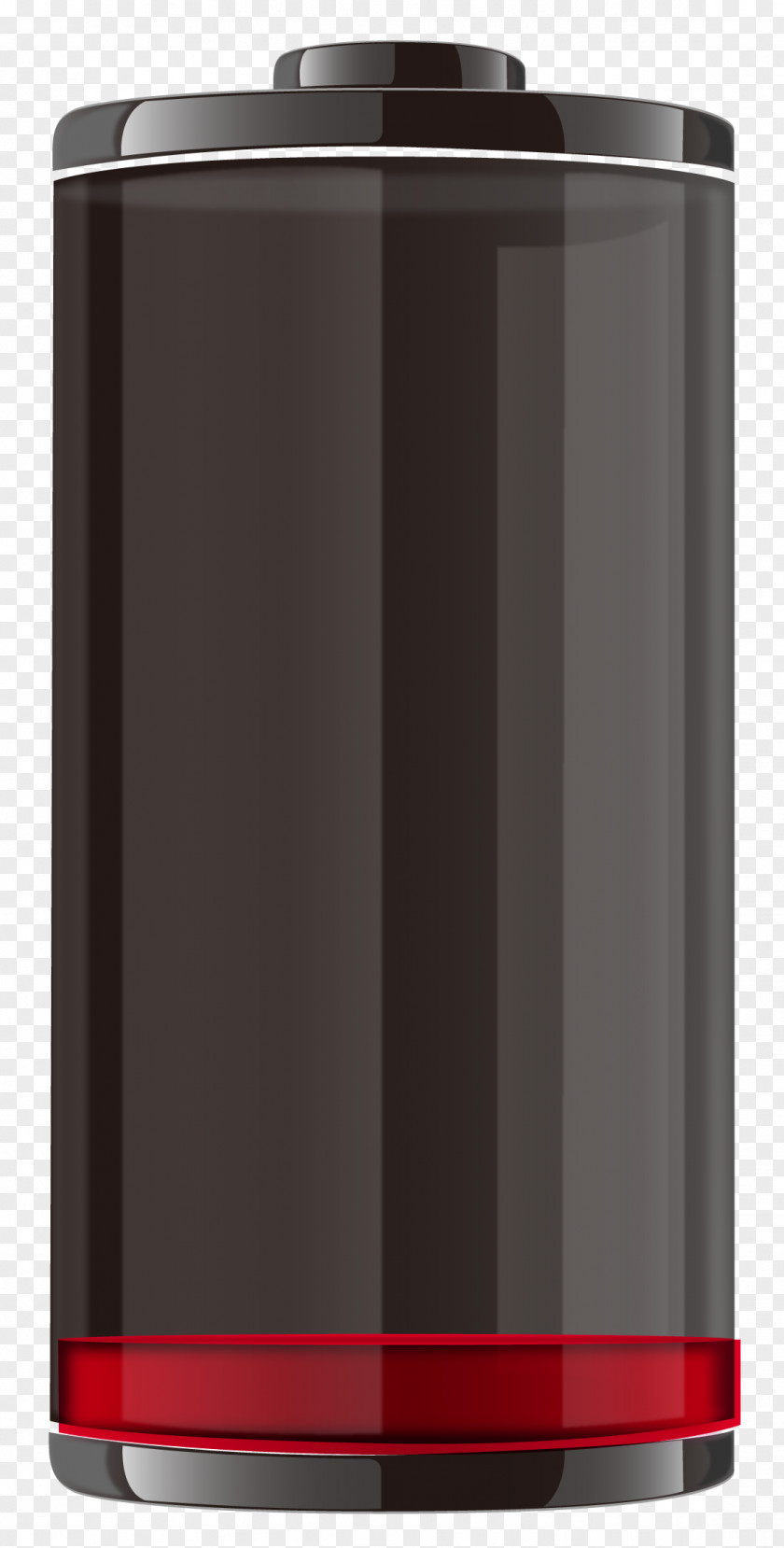Vector Hand-painted Black Battery PNG