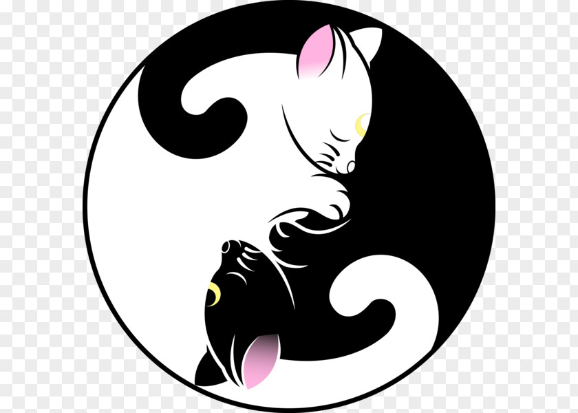 Yin Yang And Luna Taijitu Artemis Clip Art PNG