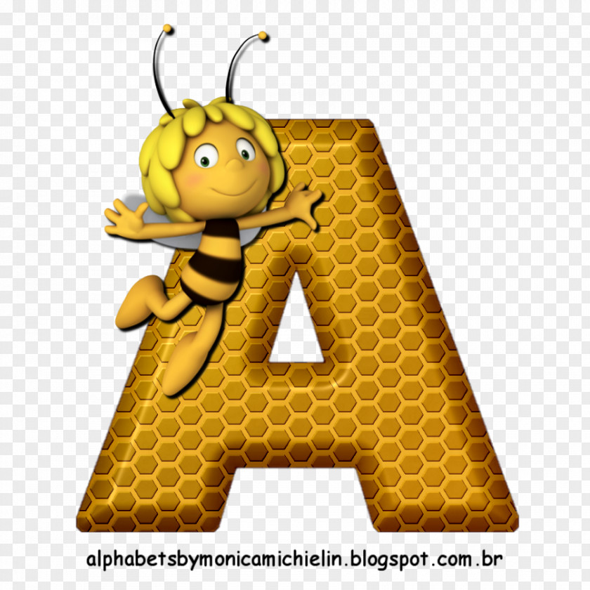 Bee Honey Honeycomb Alphabet PNG