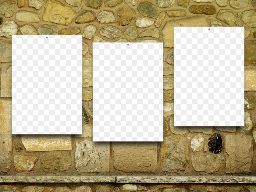 Billboard On The Wall Brick Picture Frame PNG