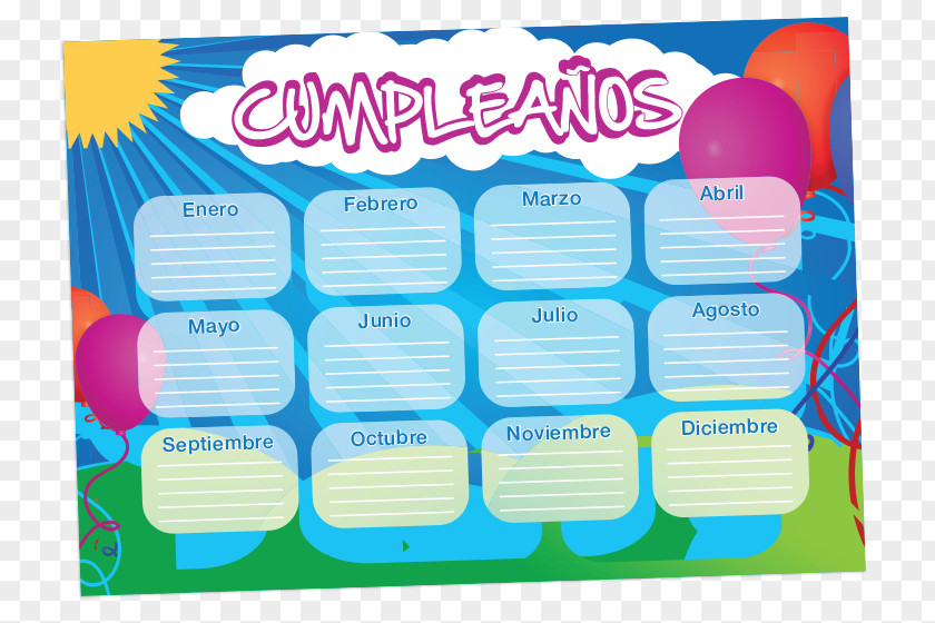 Birthday Calendar Classroom School Party PNG