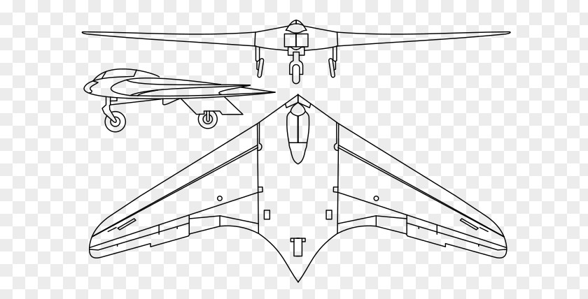 Drawing Lines Horten Ho 229 Airplane H.XVIII Northrop Grumman B-2 Spirit Fixed-wing Aircraft PNG