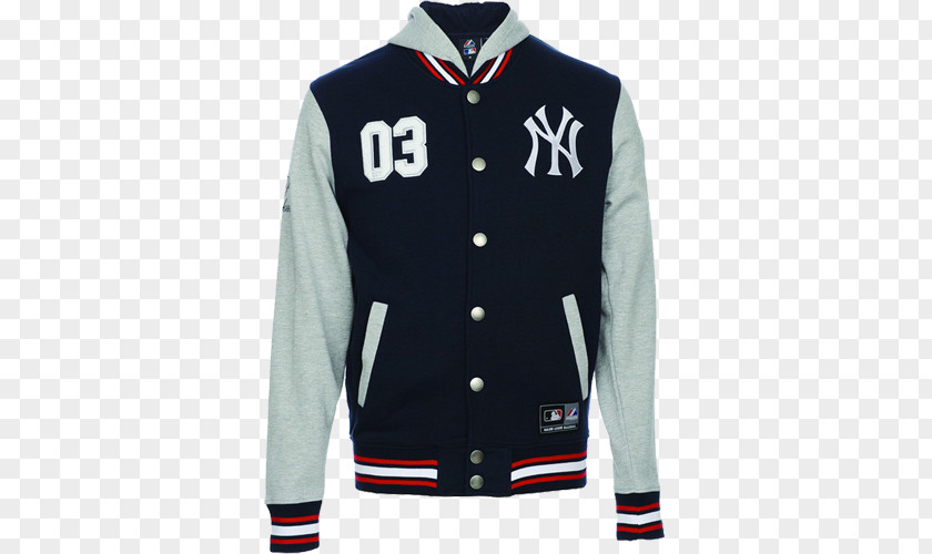 Letterman Jacket With Hood New York Yankees MLB Yankee Stadium Majestic Athletic PNG