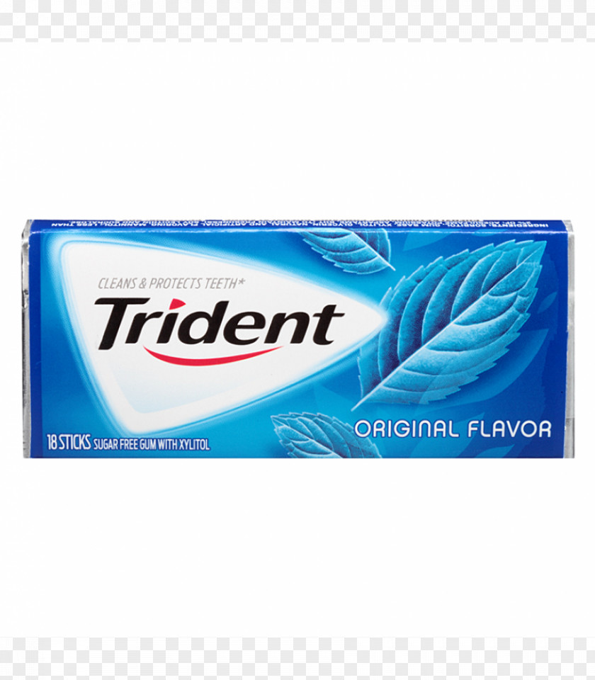 Chewing Gum Trident Mint Candy Sugar Substitute PNG