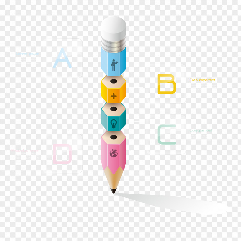 Creative Pen Vector Infographic Chart Pencil Element PNG