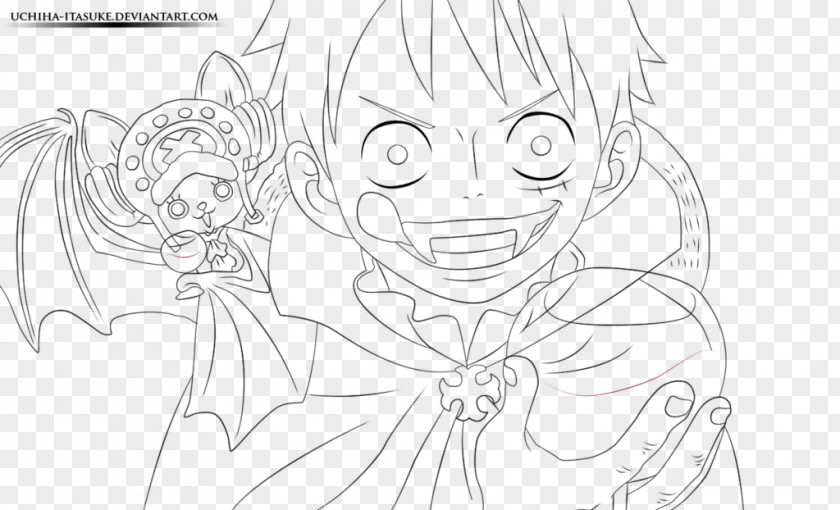 One Piece Black And White Crayon Coloring Book Line Art Sketch PNG